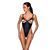 Боди из экокожи с доступом Passion Celine Body black, размер L/XL картинка