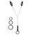 Чоловічі затискачі для сосків з ерекційними кільцями Art of Sex Nipple Clamps for Men Black clover  зображення