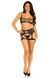 Прозорий комплект Leg Avenue Top and garter harness Black One Size картинка 5