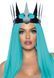 Корона шкіряна з шипами Leg Avenue Faux leather spiked crown Black картинка 1
