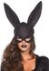 Блискуча маска кролика Leg Avenue Glitter masquerade rabbit mask Black картинка 1