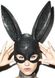 Блискуча маска кролика Leg Avenue Glitter masquerade rabbit mask Black картинка 8