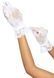 Ажурные перчатки Leg Avenue Floral lace wristlength gloves White картинка 2