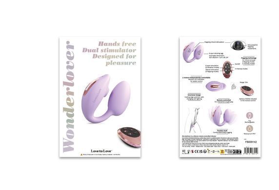 Вакуумний стимулятор з віброяйцем Love To Love Wonderlover VIVA MAUVE (діаметр 3,9 см) зображення