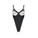 Боди из экокожи с доступом Passion Celine Body black, размер L/XL картинка 3