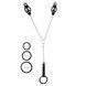 Чоловічі затискачі для сосків з ерекційними кільцями Art of Sex Nipple Clamps for Men Black clover  картинка 1
