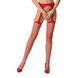Сітчасті стокінги з доступом Passion S011 One Size Red зображення