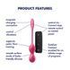 Вагінальні смарт-кульки з вібрацією та пультом ДК Satisfyer Love Birds 2 Connect App Red (86 г) картинка 7