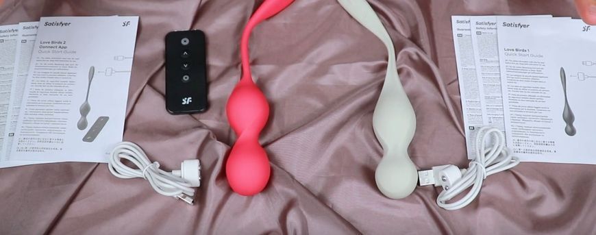 Вагінальні смарт-кульки з вібрацією та пультом ДК Satisfyer Love Birds 2 Connect App Red (86 г) зображення