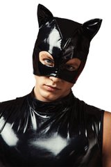 Чоловіча лакована маска D&A "Кіт", чорна (розмір універсальний) зображення