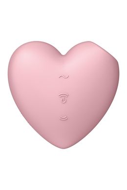 Вакуумный стимулятор - сердце с вибрацией Satisfyer Cutie Heart Light Red картинка