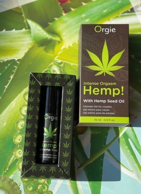 Збуджувальний гель для пар Orgie Hemp! Intense Orgasm, тепло-холод, ефект сильної вібрації (15 мл) зображення