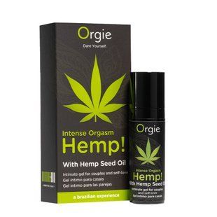 Збуджувальний гель для пар Orgie Hemp! Intense Orgasm, тепло-холод, ефект сильної вібрації (15 мл) зображення