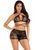Прозрачный комплект: лиф и шорты Leg Avenue Wrap Around Bra Top & Boy Shorts Black One Size картинка