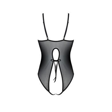Боді з ажурним декором та відкритим доступом Passion Ursula Body black, розмір L/XL зображення