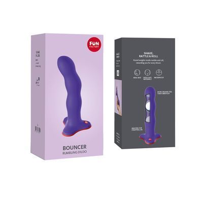 Фаллоимитатор на присоске с эффектом вибрации Fun Factory BOUNCER, фиолетовый (диаметр 3,9 см) картинка