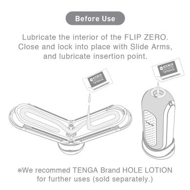 Мастурбатор з регулюванням тиску Tenga Flip Zero White (2 змазки в комплекті) зображення