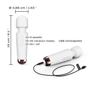 Мінівібромасажер - мікрофон Dorcel Wand Mini Wanderful White (діаметр 3,9 см) зображення