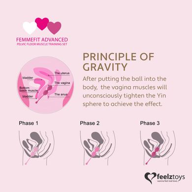 Набор вагинальных шариков для продвинутых FeelzToys FemmeFit Advanced Pelvic Muscle Training Set картинка