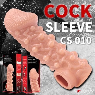 Насадка на член з отвором для мошонки Kokos Cock Sleeve CS 010, розмір M зображення