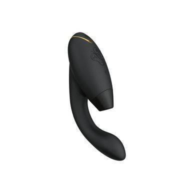 Двойной вакуумный клиторальный стимулятор с вибрацией Womanizer Duo 2 Black (диаметр 3,8 см) картинка