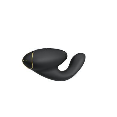 Двойной вакуумный клиторальный стимулятор с вибрацией Womanizer Duo 2 Black (диаметр 3,8 см) картинка