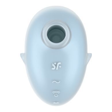 Вакуумний кліторальний стимулятор з вібрацією Satisfyer Cutie Ghost Blue зображення
