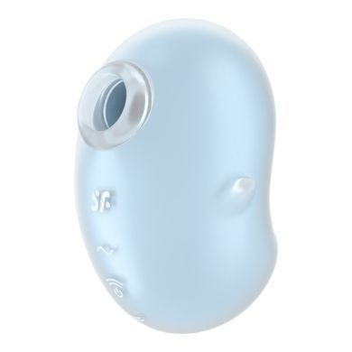 Вакуумний кліторальний стимулятор з вібрацією Satisfyer Cutie Ghost Blue зображення
