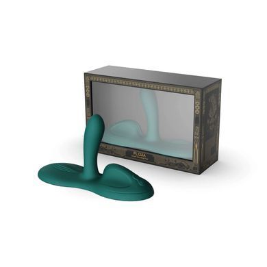 Смарт вибратор с подогревом и пульсацией Zalo Flora Turquoise Green (диаметр 3,6 см) картинка