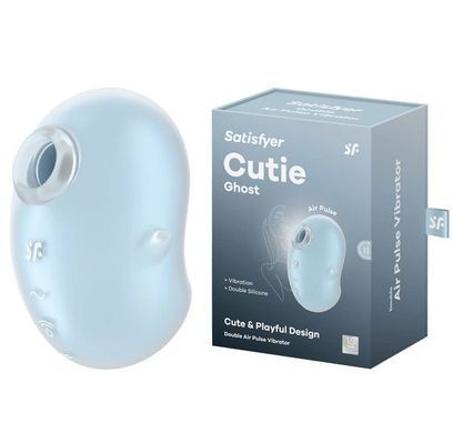 Вакуумний кліторальний стимулятор з вібрацією Satisfyer Cutie Ghost Blue зображення