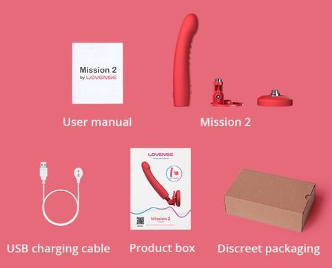 Смарт вибратор фалообразный на присоске Lovense Mission 2 Vibrating suction cup dildo (диаметр 3,7 см) картинка