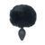 Анальная пробка с хвостом + повязка на глаза Punishment Bunny Tail Silicone Anal Plug Black картинка