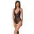 Боди с ажурным декором и открытым доступом Passion Ursula Body black, размер L/XL картинка