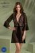 Сексуальний пеньюар з мереживом Passion ECO LEAFA PEIGNOIR black, розмір L/XL картинка 6