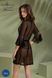 Сексуальний пеньюар з мереживом Passion ECO LEAFA PEIGNOIR black, розмір L/XL картинка 7
