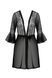 Сексуальний пеньюар з мереживом Passion ECO LEAFA PEIGNOIR black, розмір L/XL картинка 3