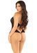 Кружевное боди Leg Avenue Lace Floral Lace Halter Teddy with Flutter Accent One Size, Black картинка 4