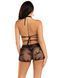 Прозрачный комплект: лиф и шорты Leg Avenue Wrap Around Bra Top & Boy Shorts Black One Size картинка 2