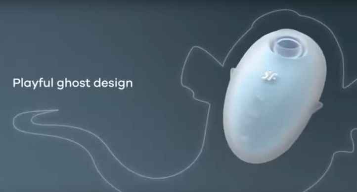Вакуумний кліторальний стимулятор з вібрацією Satisfyer Cutie Ghost Blue зображення