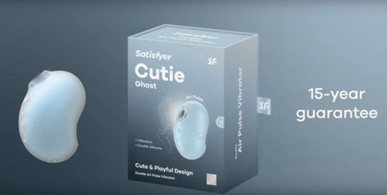Вакуумний кліторальний стимулятор з вібрацією Satisfyer Cutie Ghost Blue зображення