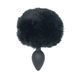 Анальная пробка с хвостом + повязка на глаза Punishment Bunny Tail Silicone Anal Plug Black картинка 1