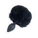 Анальная пробка с хвостом + повязка на глаза Punishment Bunny Tail Silicone Anal Plug Black картинка 3