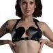 Лиф &ndash; сердце из натуральной кожи Feral Feelings Hearts Bra Black картинка 2