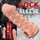 Насадка на член з отвором для мошонки Kokos Cock Sleeve CS 010, розмір M картинка 7