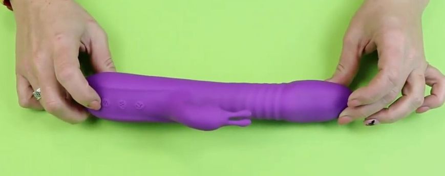Вібратор-кролик з підігрівом і ротацією Alive RoMAX Purple (діаметр 4 см) зображення