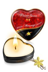 Массажная свеча сердечко Plaisirs Secrets Vanilla Ваниль (35 мл) картинка