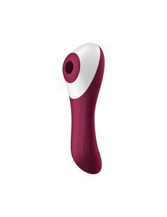 Вакуумний стимулятор &ndash; вібратор Satisfyer Dual Crush Wine Red (діаметр 3,8 см) зображення