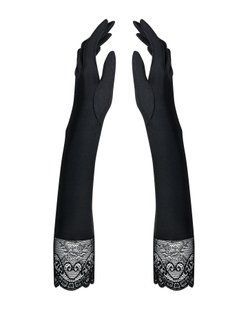 Рукавички довгі з мереживом Obsessive Miamor gloves зображення