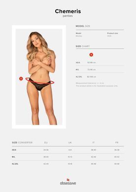 Сексуальні трусики Obsessive Chemeris panties, розмір XS/S зображення