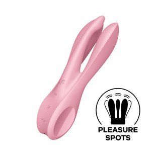 Кліторальний вібратор із трьома пальчиками Satisfyer Threesome 1 Pink зображення